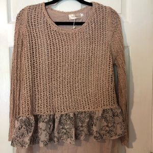 Simply couture blush sweater small